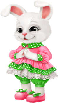 happy easter girl bunny